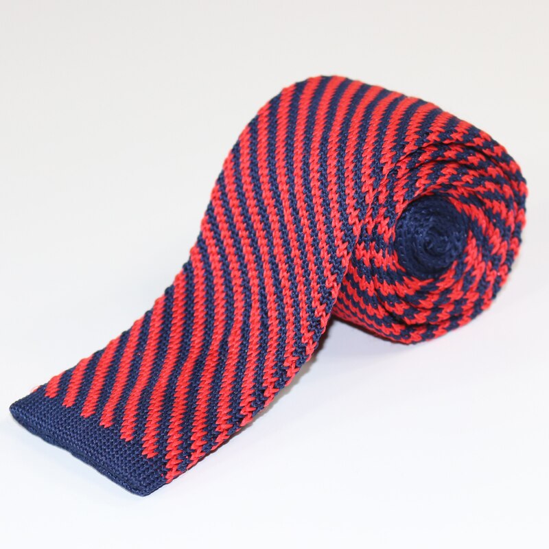 Newest Striped Knitted Mens ties Polyester Knit necktie for men Party Business Brand Handmade Neck Tie