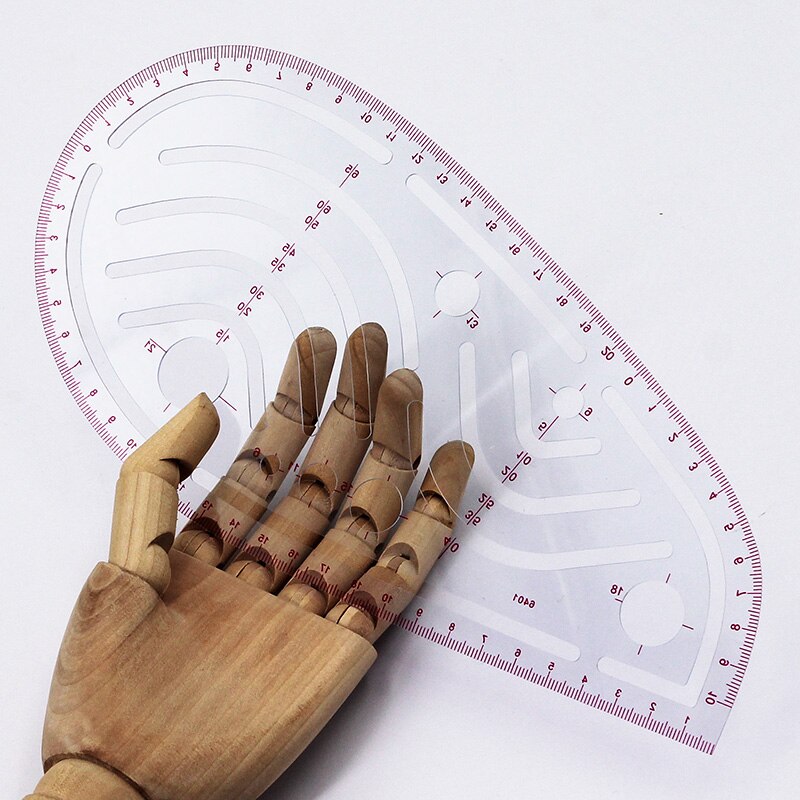 vary form curve ruler 24cm Transparent Clothing universal ruler Patchwork cutting Multifunction Sewing rulers