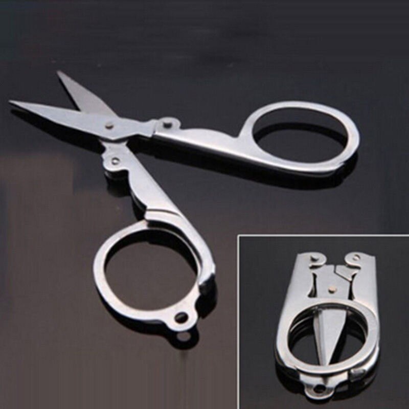 Durable Folding Scissors Medium Trip Foldable Carry-on Portable Small Scissors School Home Office Art Supplies Accessories