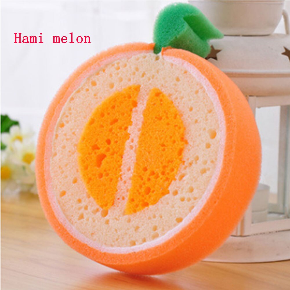 Con forma de fruta trapos de lavado plato toalla espesar almohadilla estropajo esponja paño fregado cocina práctico limpieza paños: hamigua