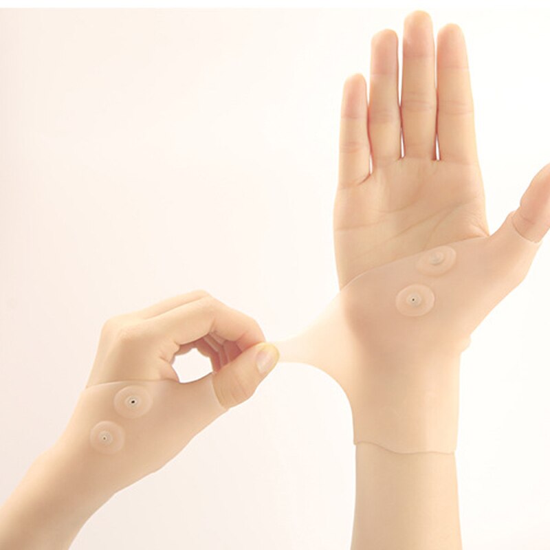 1 stücke Silikon Gel Magnet Therapie Handgelenk Daumen Unterstützung Handschuhe Arthritis Druck Korrektor Handschuhe YS-Kaufen