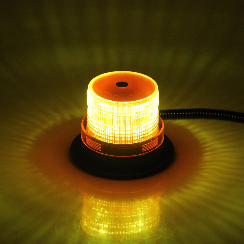 12/24v röd blå gul bil fordon led blinkande varningslampa polis strobe lampa varningslampa magnetmonterad led nödbelysning: Gul