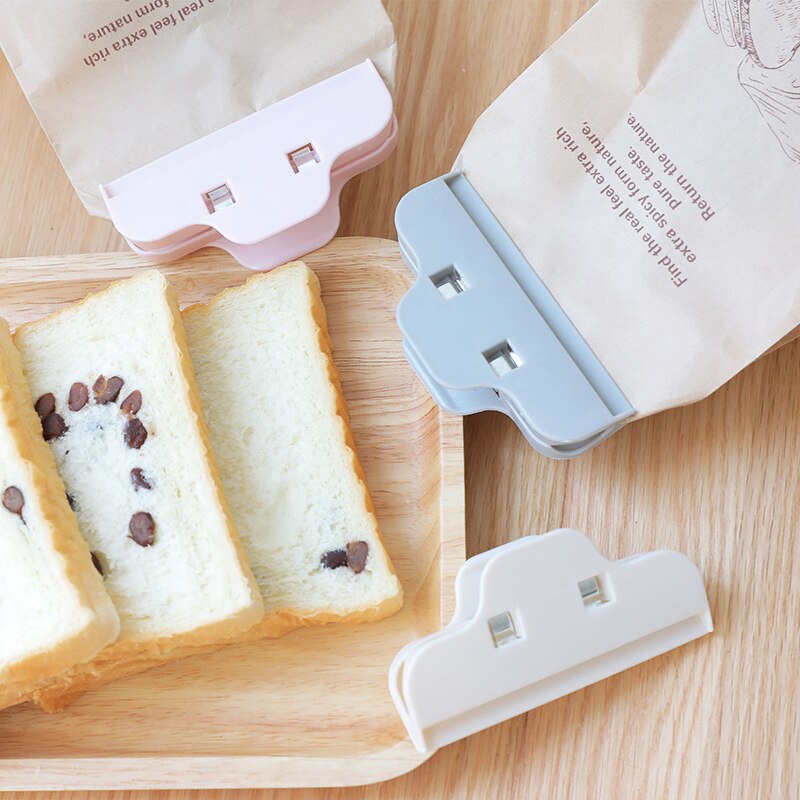3 Stks/partij Huishoudelijke Sealing Zak Clips Voor Brood Snack Seal Opslag Outdoor Kamp Voedsel Zak Sealer Tool Thuis Voedsel Close clip