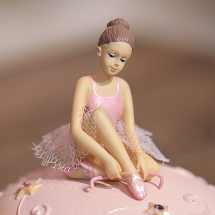 Caixa porta-joias de ballet e menina, decoração de princesa para aniversário e dia dos namorados, caixa de armazenamento