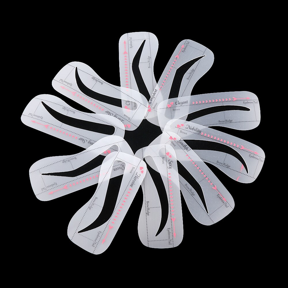 Pochoir à sourcils réutilisable, étiquette de maquillage, pour les yeux, accessoire cosmétique, 1 ensemble