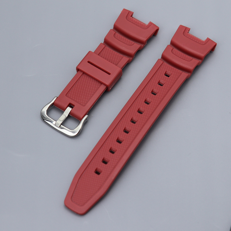 Für Casio SGW100 Harz Armbinde Geeignet SGW-100 Männer Gummi Wasserdichte Sport Gurt Ersatz Armbinde Uhr Zubehör: Grün Blau