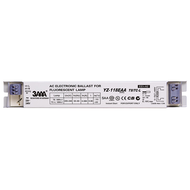 3AAA YZ-118EAA YZ-318EAA YZ-418EAA T8/TC-L 220V 1*18W 4*18W T8 Electronic Ballast For T8 Fluorescent Lamp Advertising Light Box