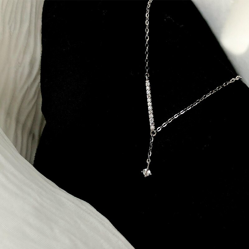 925- teiliges geometrisches choker-halsband aus sterlingsilber mit kurzer schlüsselbeinkette für damen, feiner schmuck