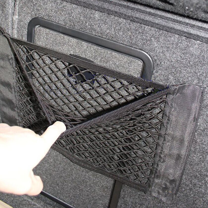 Car Auto Back Rear Trunk Seat Elastic String Net Mesh Storage Bag Pocket Cage
