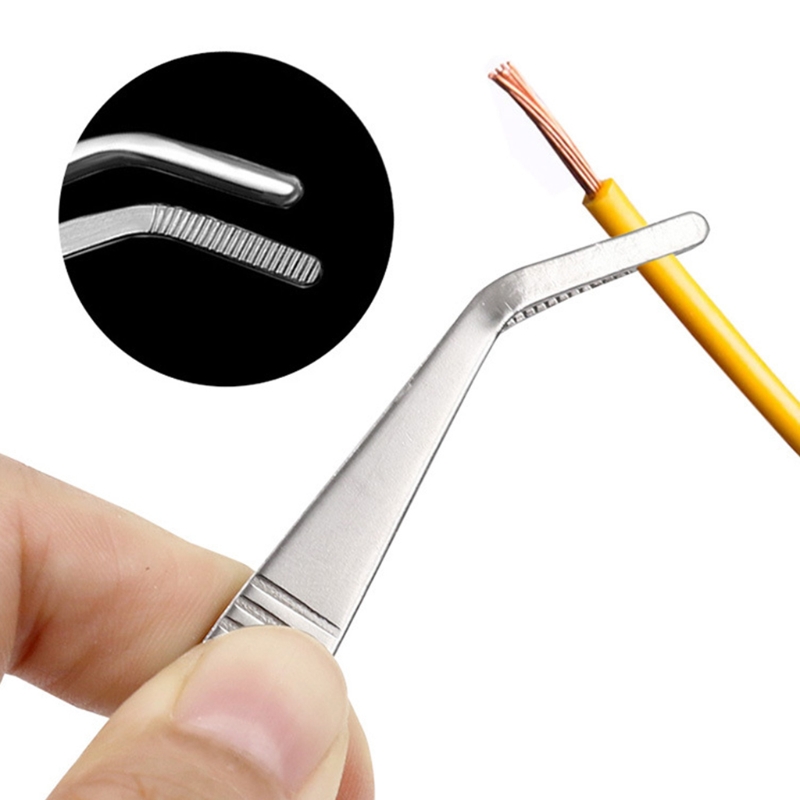 Roestvrijstalen Pincet 12.5/14/16/18 Cm Pincet Antislip Rechte Pincet &amp; Schuine Pincet Professionele Pincet