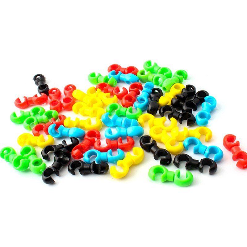 20pcs/Lot Mountain MTB Bicycle Brake Line Buckle S - type Fixed Bicycle Line Buckle Rotated Clip