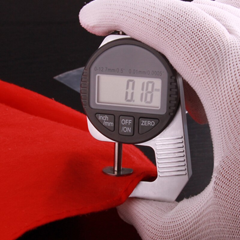 Digital Thickness Gauge Meter micrometer 12.7mm Large LCD Electronic Dial Indicator Sponge Thickness Measure Tool