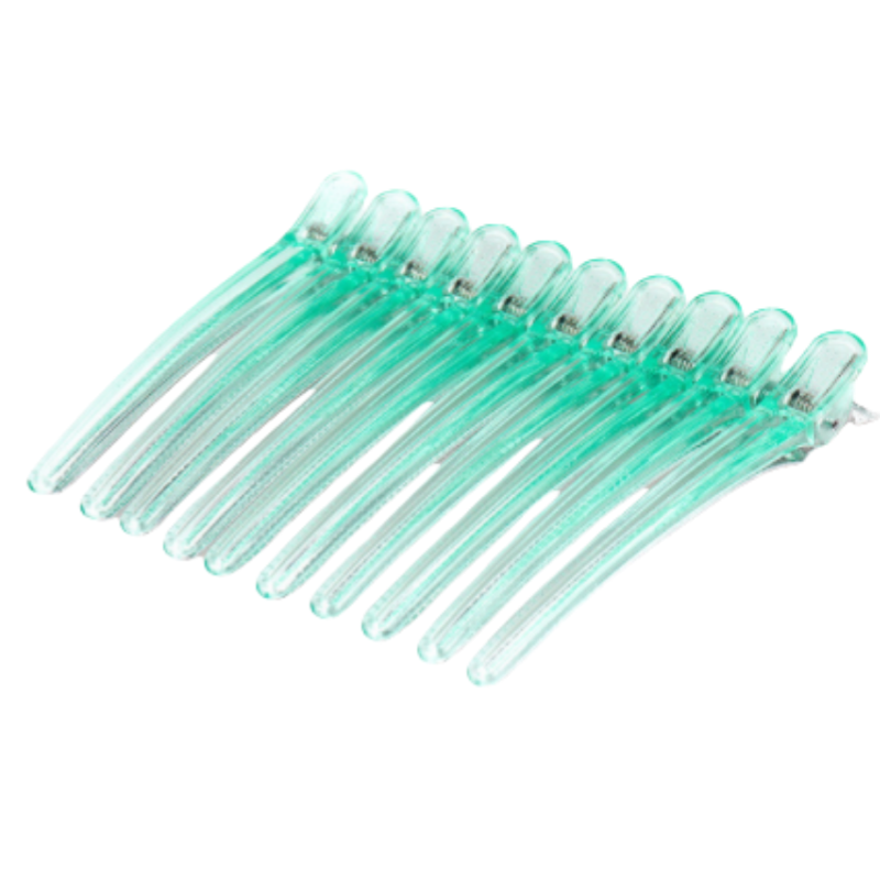 Juego de 10 Uds de pinzas para el pelo de peluquero, pinzas de plástico para salón de peluquería, herramientas profesionales para seccionar el cabello, accesorios de estilismo ﻿: Marrón
