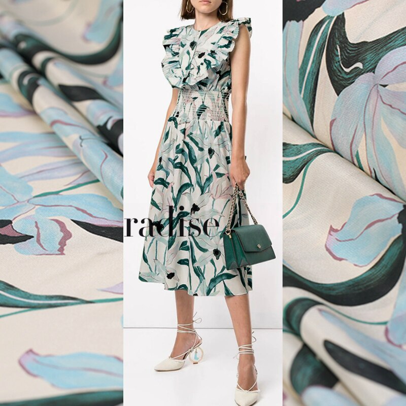 Tela de seda Natural, tela de crepé china por metro, 16mm, 143 cm de ancho, tela de vestido estampada, express