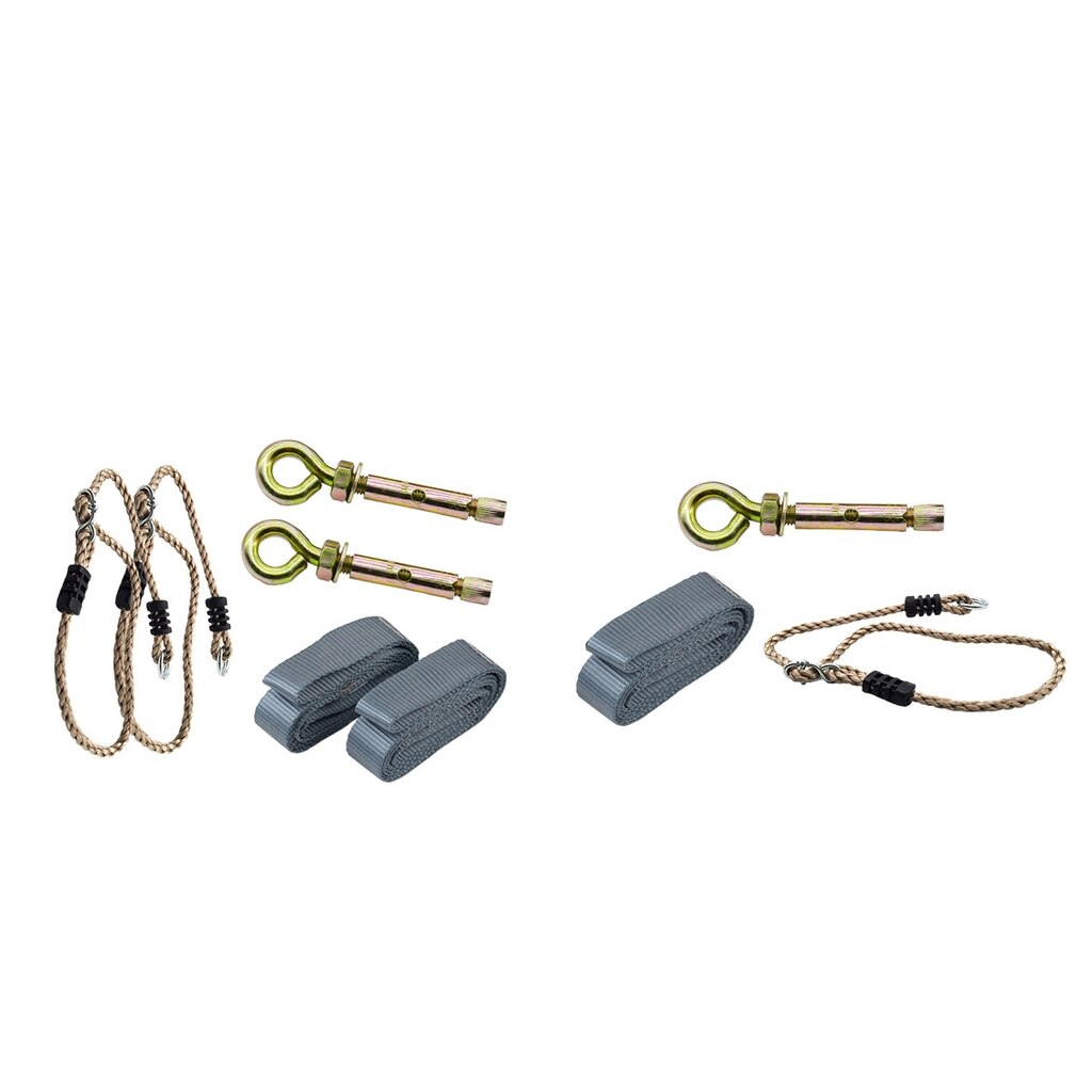 1 Set Swing 50cm Woven Strap Metal Hook and 1M Adjustable Rope 100KG Max.load