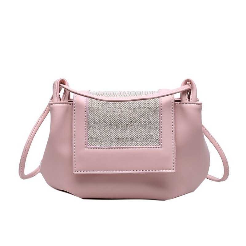 Einfache Feste Farbe Kleine PU Leder Klappe Umhängetaschen für Frauen Sommer modisch gebrandmarkt Damen Schulter Handtaschen: Rosa