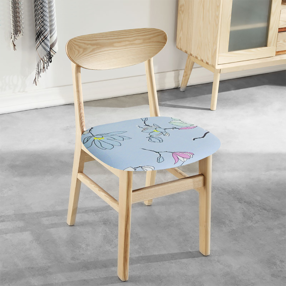 1 stk stol setebeskytter trekk trykt kjøkken tøye ut trekk til spisestue stol avtagbart elastisk sete trekk stue slipcover: Lilla