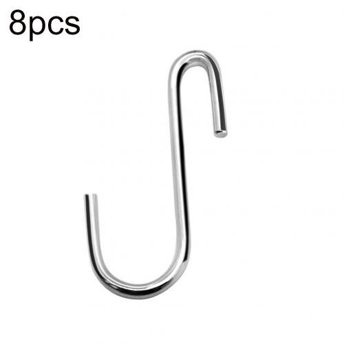 4/8Pcs Crochets en forme de S En Acier Inoxydable Crochets Suspendus Cuisine Salle De Bain Suspendu Cintre Porte-Organisateur De Stockage De Vêtements de Ménage