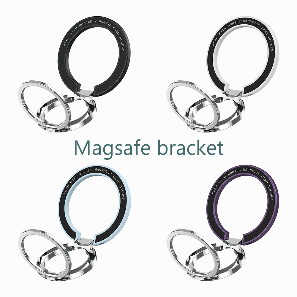 Naklejka Magsafe z metalowym diamentem, 3 sekcje, z mocnym magnetycznym uchwytem na telefon komórkowy, metal 360 ° obrotowa ładowarka