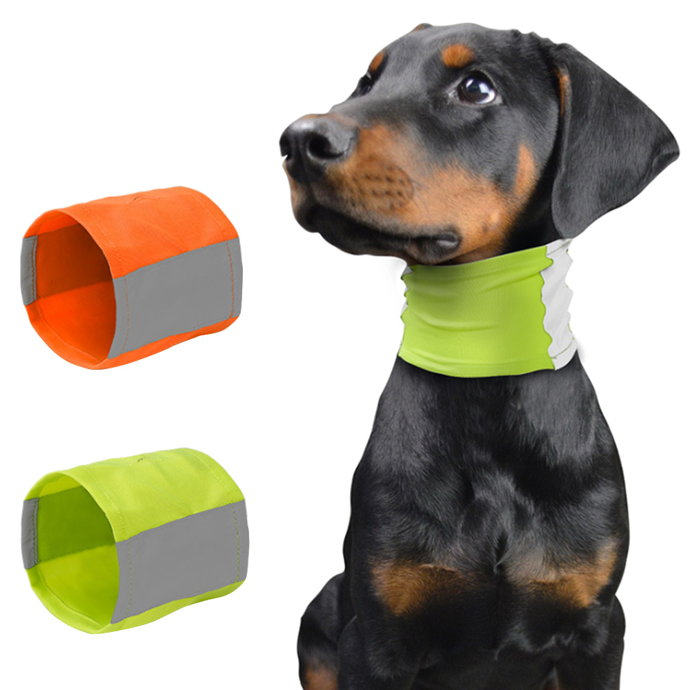 Pet Dog Neckerchief Triangular Bandage Safety Reflecting Pet Neckerchief Scarf Safety Walking Pet Accessories Supplies