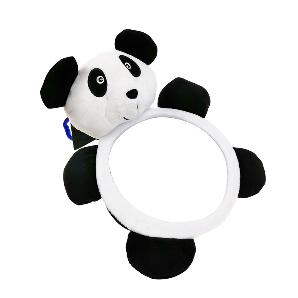 Wide vision bilinteriör babyspegel härlig tecknad panda elefantformad spädbarnsstol backspegel justerbara tillbehör