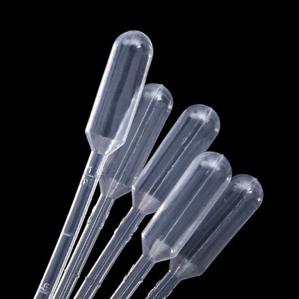 100 pièces/paquet 10 paquets en plastique pasteur pipette transfert pipette compte-gouttes polyéthylène 0.2ml/0.5ml/1ml/2ml/3ml
