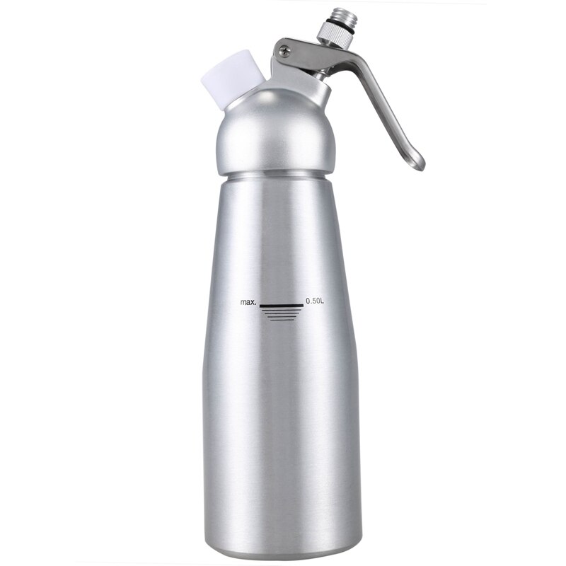500 ml kremdispensere i aluminium, gourmetblender, dekorativt munnstykke og konditorrør