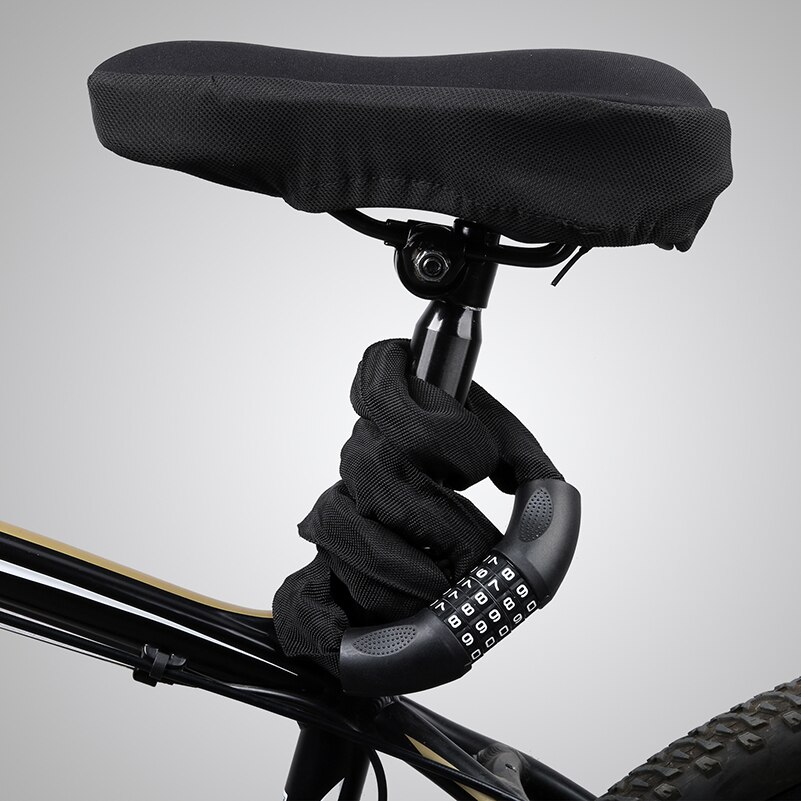 West biking cykellås stål 5 -siffrigt lösenord säkerhet solid stöldskydd 940mm kedjelås utomhus motorcykel mtb landsvägscykellås