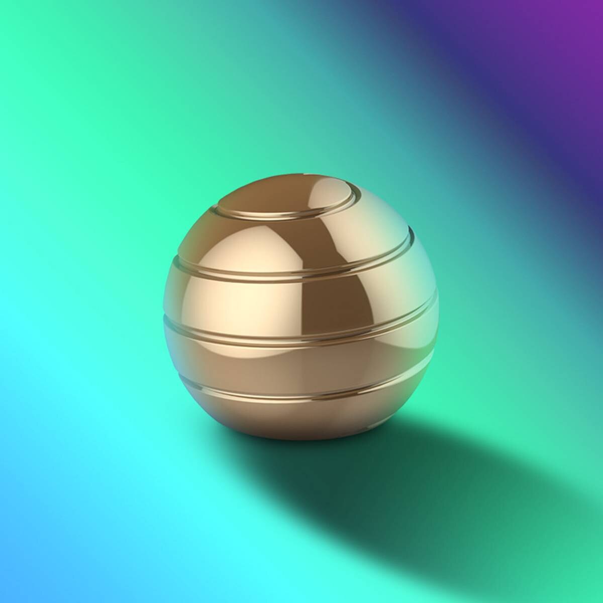 Erwachsene Finger Spielzeug Schreibtisch Dekompression Rotierenden Sphärische Gyroskop Kreisel Optische Illusion Aktive Schreibtisch Spielzeug Metall Optische Fließende