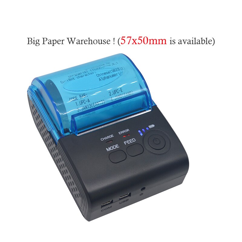 Mini portable pos thermal receipt printer 58mm android bluetooth direct thermal printing machine for mobile office HS-590A