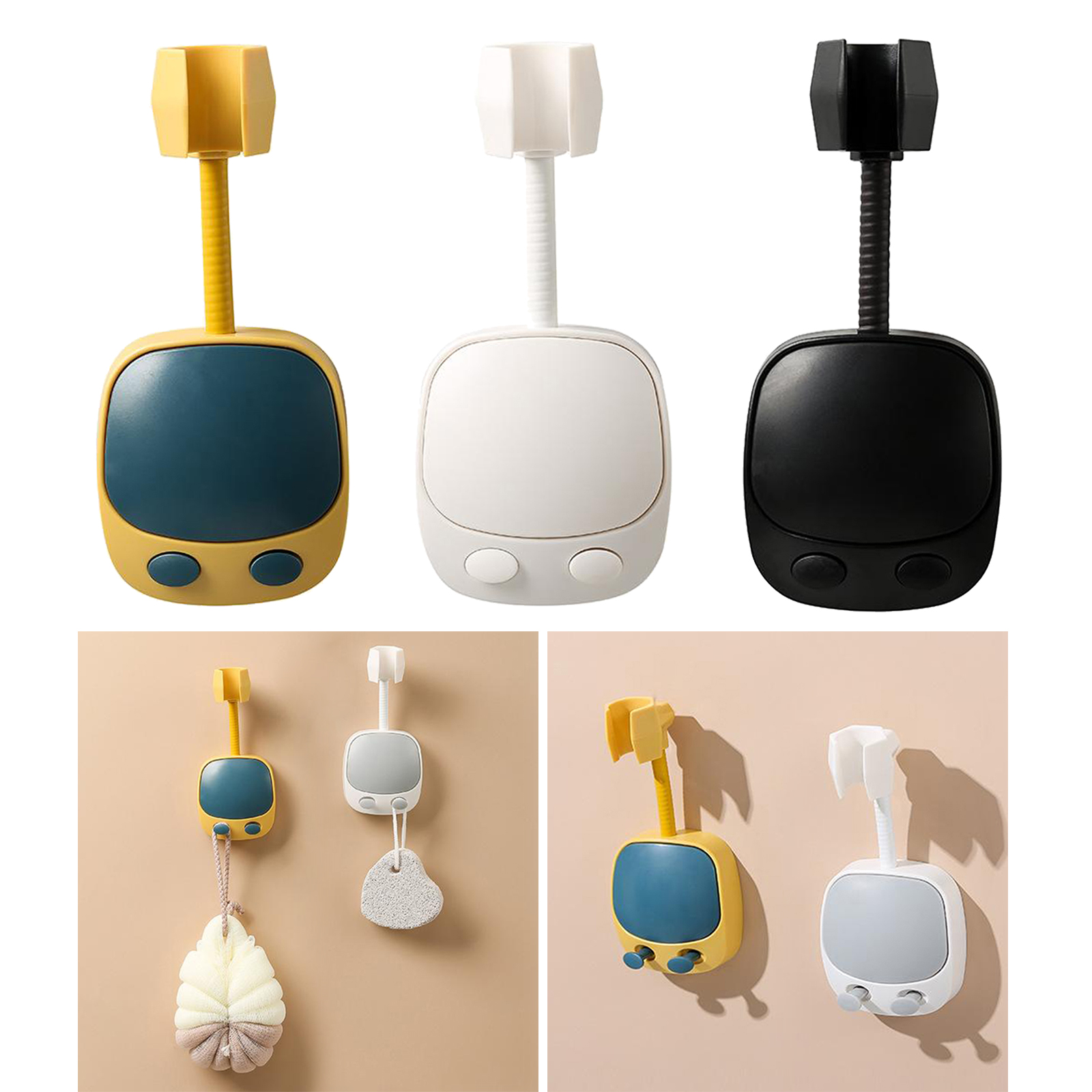 Zuignap Douchekop Houder Handheld Beugel Verstelbare Swivel Douche Houder, Verwijderbare Douchekop Muurbeugel