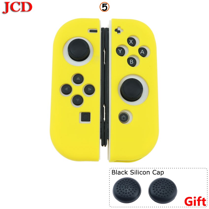 JCD For Nintend for Switch Controller Gamepad Joystick Silicone Case For Nintendo for Switch NS Black Silicon Cap: No5