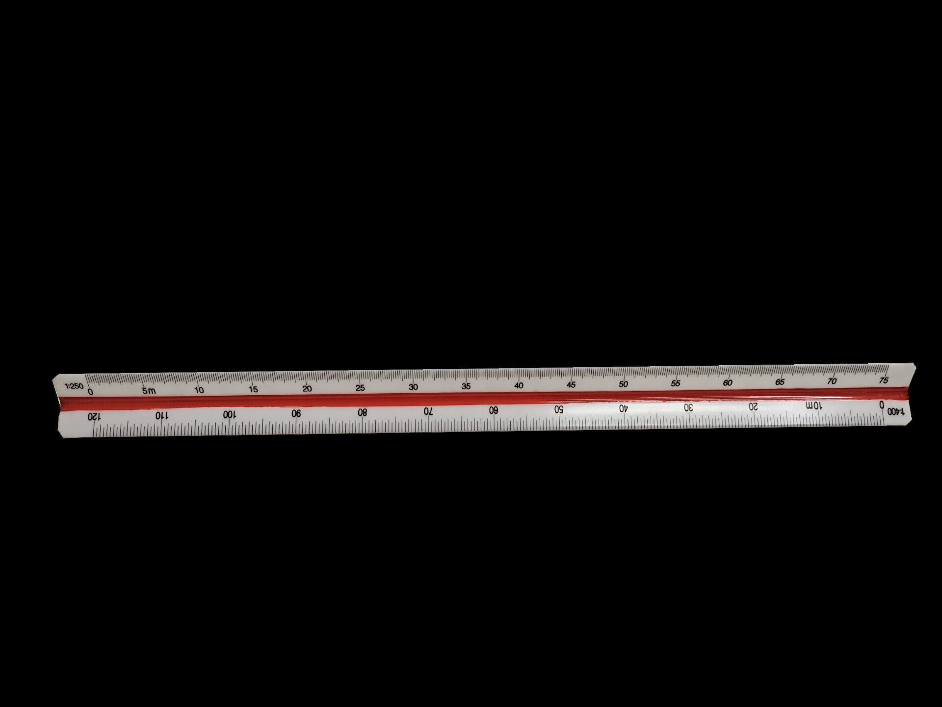 30 cm farvekodet sidetrekant lineal 1:100 ~ 1:500 trekant metrisk lineal engineer værktøj 12.6 "flerfarvet
