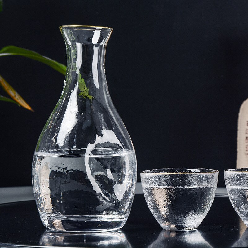 Set di tazze di sake giapponesi 4 pezzi 35ml tazze di sake + 1 pz 180ml set di vasi di sake bicchieri da vino in ceramica di alta qualità | IT