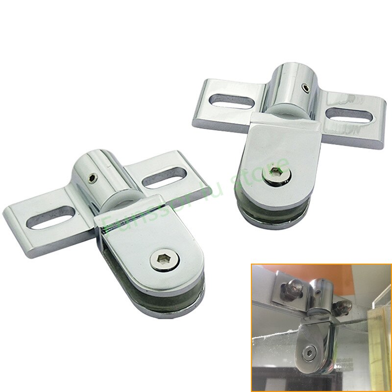 Bathroom glass door clip/clamp/hinge,Rotating door shaft,Zinc alloy and stainless steel,no rust , shower accessories
