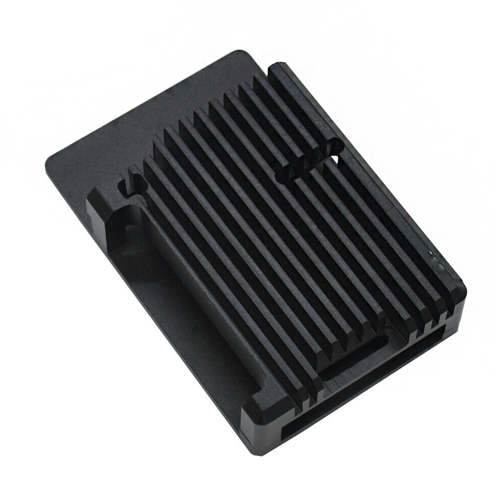 Signal Tool Accessories Durable Enclosure Shell Easy Install Cooling Aluminium Alloy Protective Case Cover For Raspberry Pi 4B: Black Without Fan
