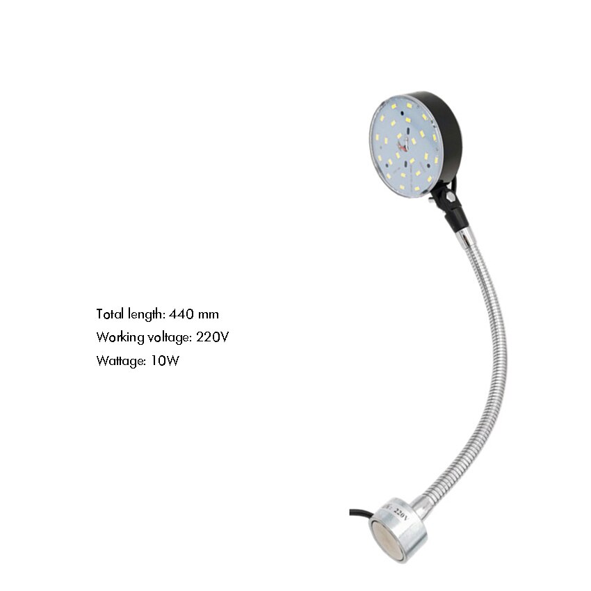 440mm Long Sewing Machine Light, 220V Magnetic LED Light with 10 Watt 24 LEDs, Flexible Gooseneck Arm Work Light for Workbench