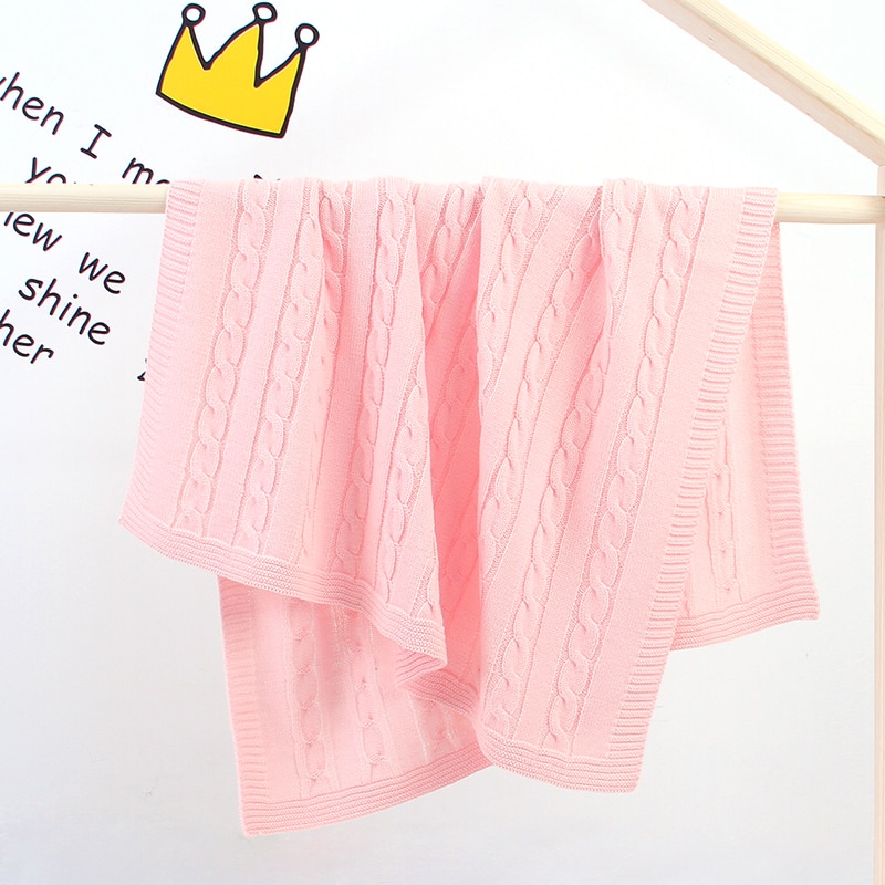 Baby tæppe strikket nyfødt swaddle wrap tæpper super blødt barn spædbarn sengetøj dyne til seng sofa kurv klapvogn tæpper