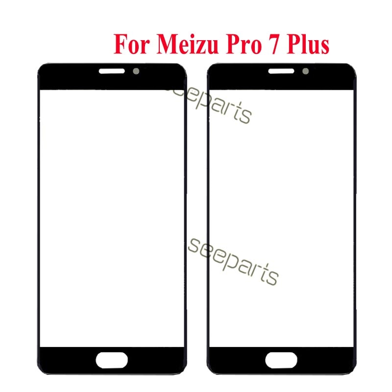 Meizu pro 5 lente de cristal exterior meizu pro 7 Plus cristal frontal meizu pro 6 Plus Panel de pantalla piezas de repuesto meizu pro 7 cristal frontal