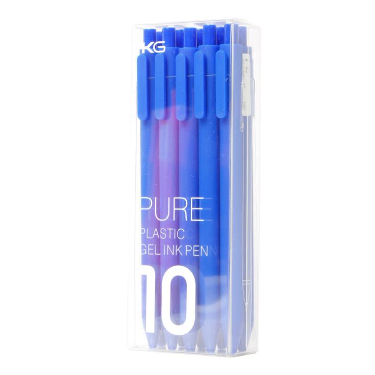 10 stk/pakke xiaomi pen kaco tegn pen 0.5mm , skrivelængde 400m ,  sort abs plast glat blæk til studerende/kontormedarbejder: 10 pen sort blæk j