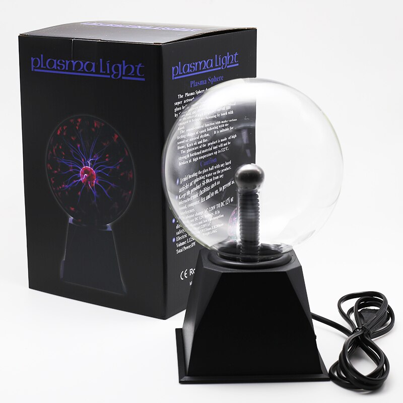 Novelty Plasma Ball Lamp Touch Lava Lamp LED Magic Night Light USB 3/4/5/6inch Kids Christmas Bedroom Decor Lighting