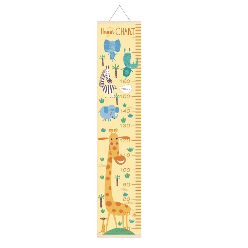 M17D Cartoon Print Baby Child Height Measure Ruler Kids Growth Size Chart Removable Height Chart for Kids Measuring Room Home: 4