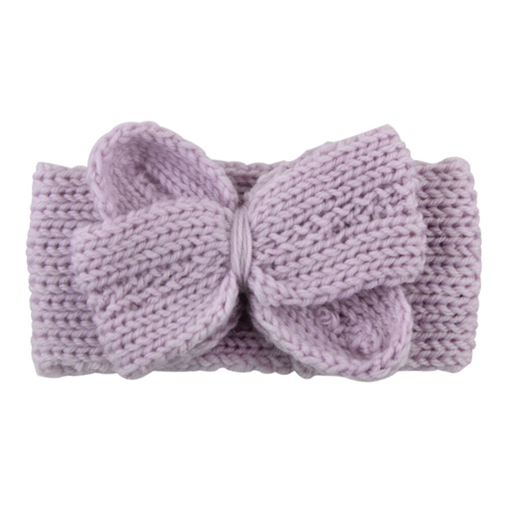 Strikket sløjfe baby pandebånd børn baby sløjfer turban pandebånd vinter varme børn spædbørn hårbånd haarbånd baby hår tilbehør