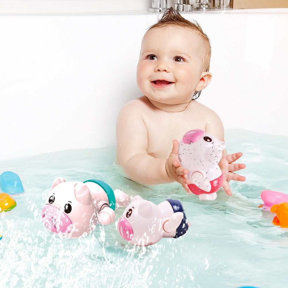 Zuigelingen Bad Strand Zwemmen Speelgoed Leuke Pig Classic Babybadkamer Ketting Uurwerk Badkamer Interactieve Waternevel Strand Speelgoed