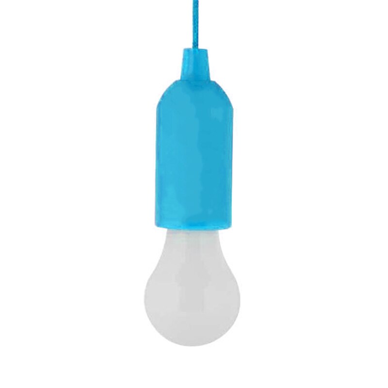Portable LED Bulb Light Hanging Lamp Drawstring Lights Tent Camping Bulb Night Light Lantern For Parties Weddings Festivals BBQ: Blue