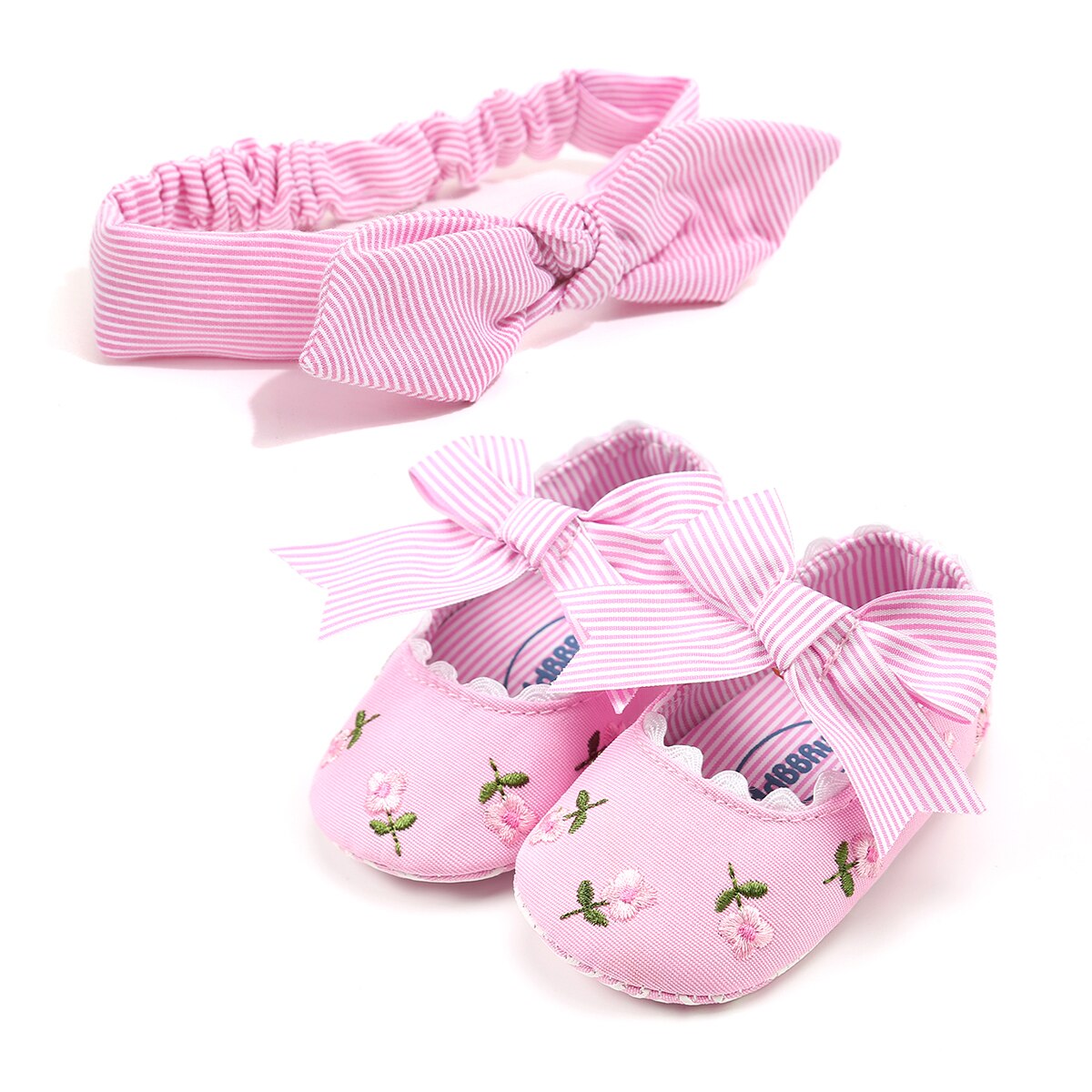 roze baby schoenen