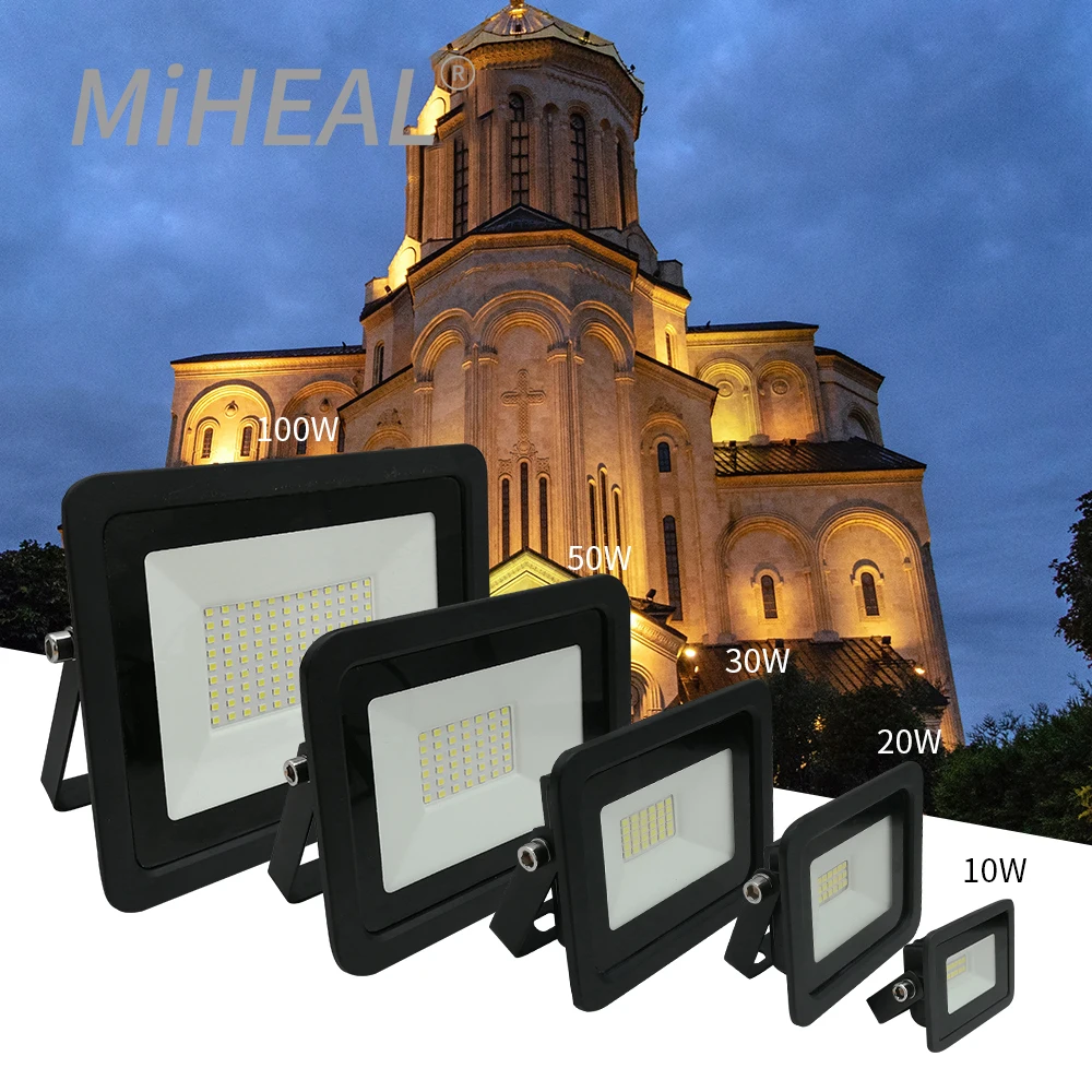 Éclairage industriel à LED, 10W 20W 30W 50W 100W, 110V/220V, sécurité extérieure, budgétaire de paysage, applique murale, lampe de travail IP68