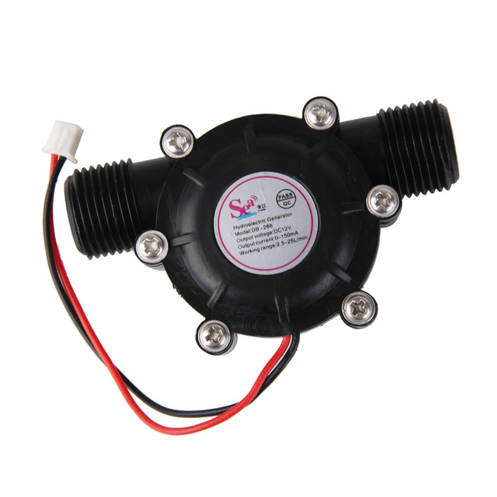Generador de microturbina hidráulica, carga de agua para luz LED, Mini batería, DC12V