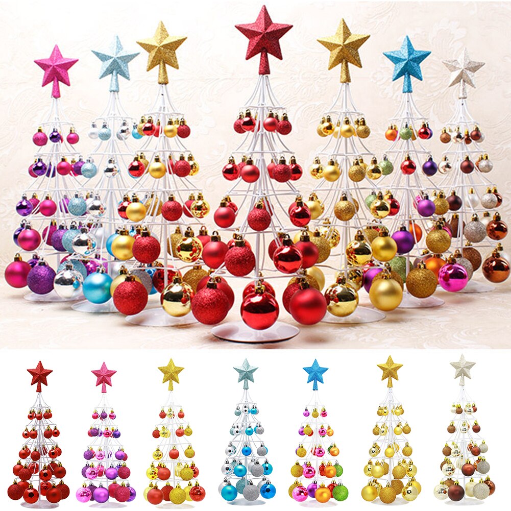 Home Craft Layout Party Supplies Tree Top Star Decoration Exquisite Ball Tower Year Christmas Ornament Shopping Mall