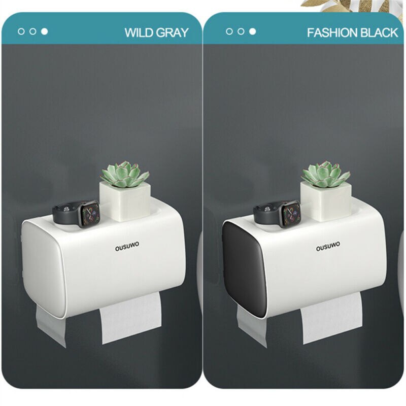Tray Roll Paper Tube Storage Box Toilet Paper Holder Waterproof Wall Mounted Toilet Paper Tray Tissue Box Shelf Bathroom Product